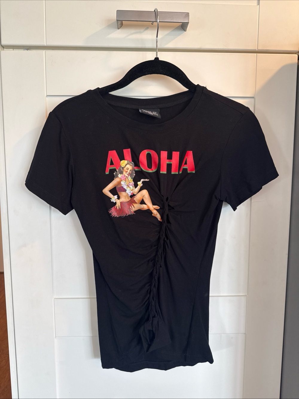 Leslie Amon Aloha Tee Black Size S | Good Condition